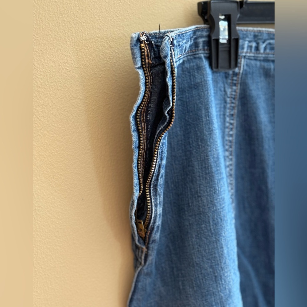 GAP Y2K VINTAGE Light Blue Denim Skirt with Branded Waistband - Picture 3 of 4